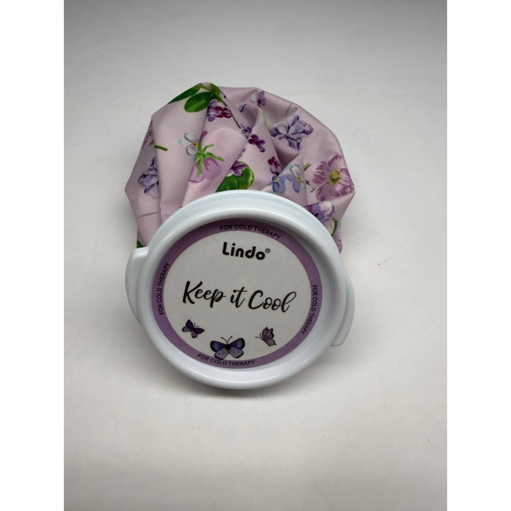 Lindo Keep it Cool Cold Therapy Ice Bag Purple Floral Butterfly Reusable Pack